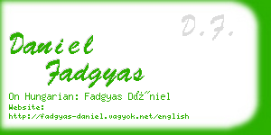 daniel fadgyas business card